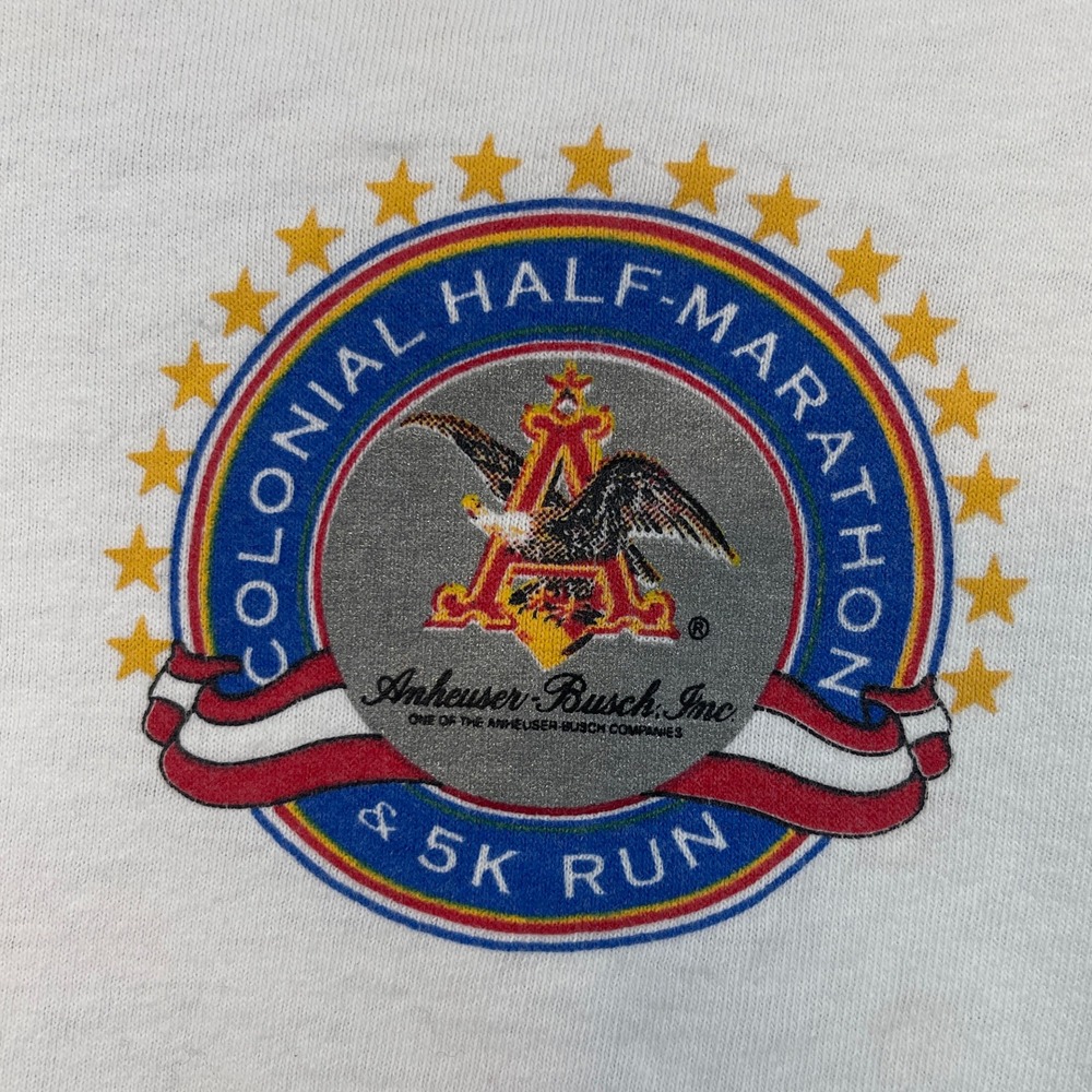 Anheuser-Busch Marathon Delta Pro Weight‎ Men Small White Long Sleeve T-Shirt